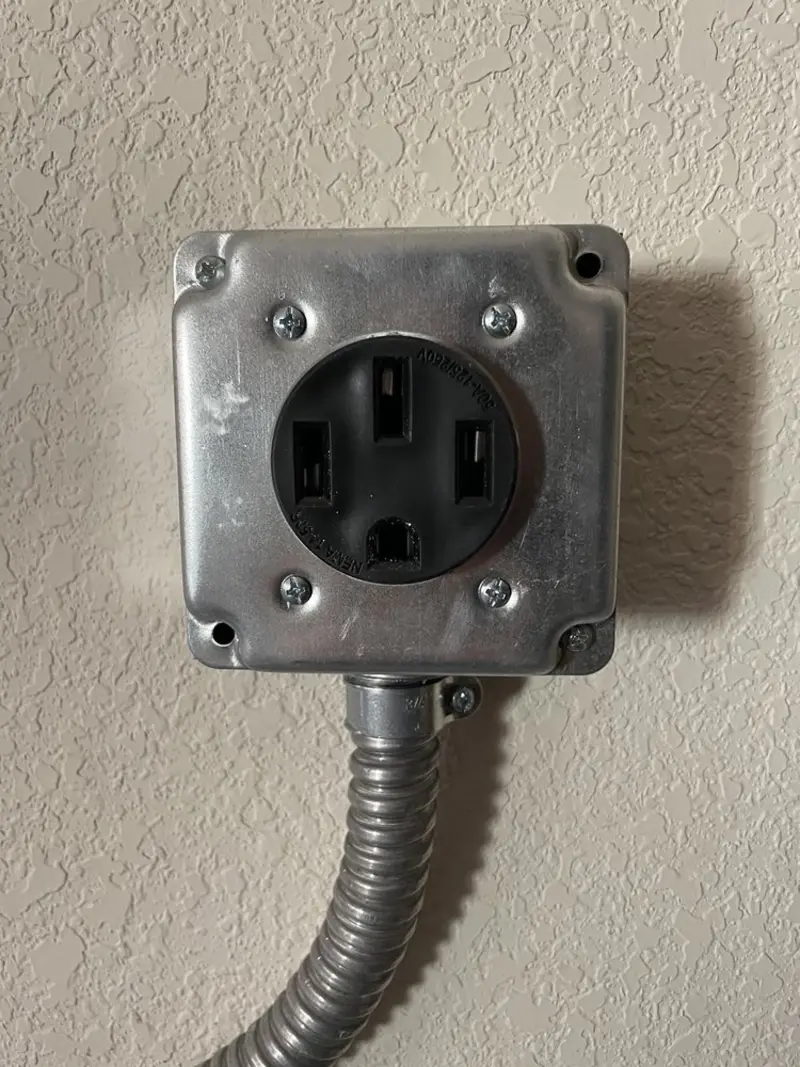NEMA 14-50 outlet installed for Smart Home Electrical in Heath